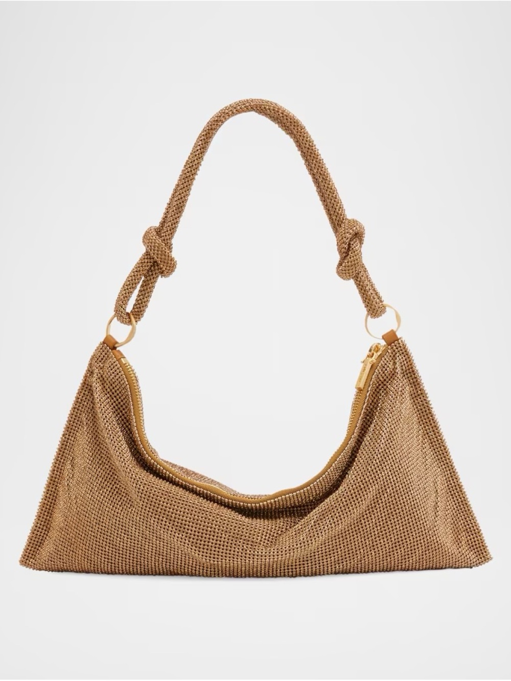 ✨ Cult Gaia Hera Knotted Rhinestone Mini Shoulder Bag Champagne